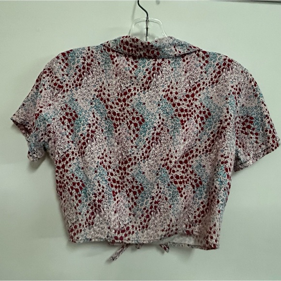 American Apparel Short Sleeve Tie Waist Blouse - Picture 7 of 10